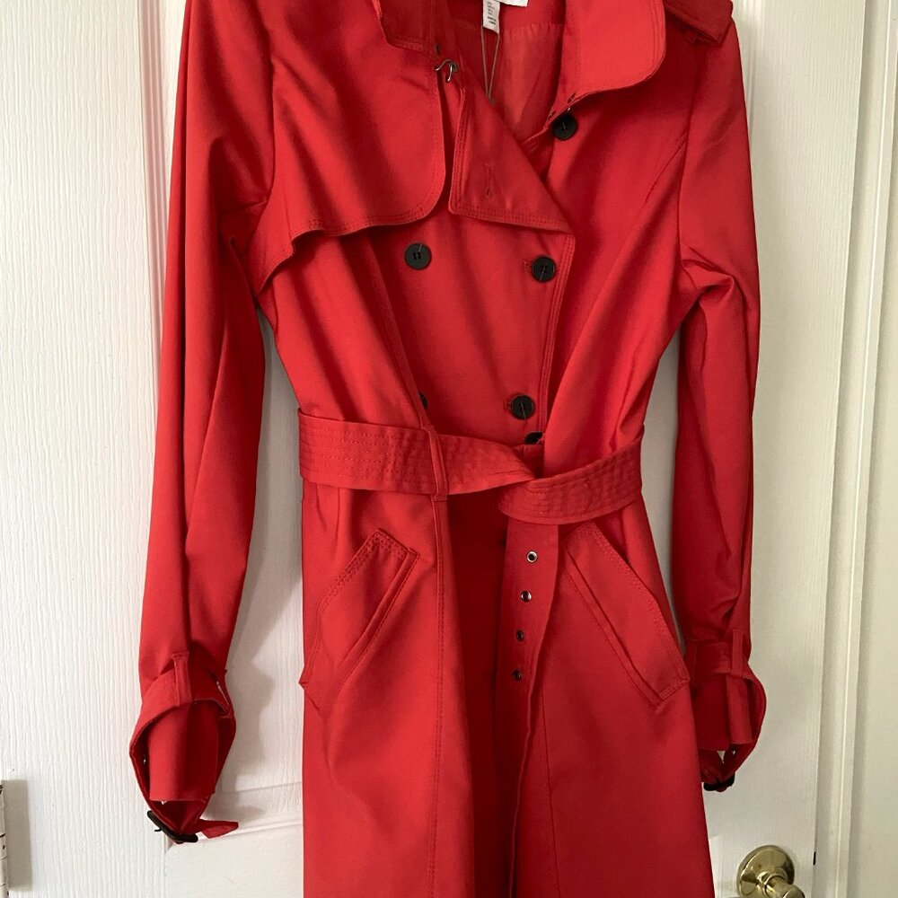 Carolina Belle Red Trenchcoat, NWT, Double breasted - Picture 5 of 5